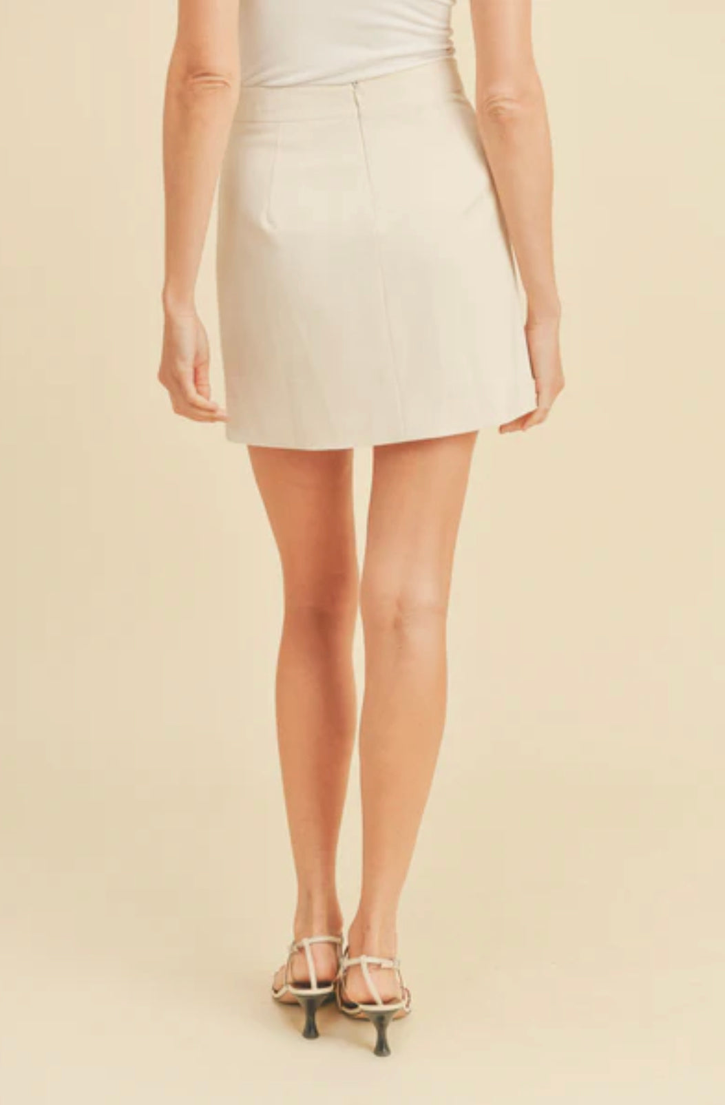 Lucy Front Side Slit Mini Skirt