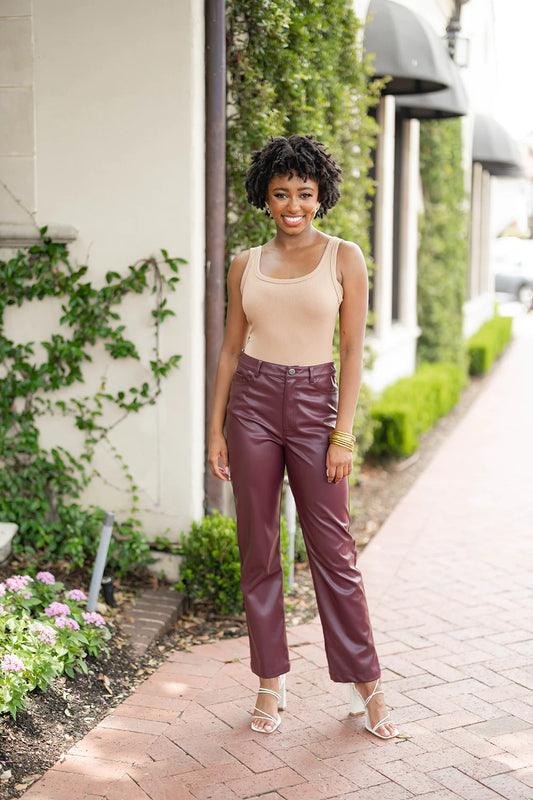 Ted Vegan Leather Pants