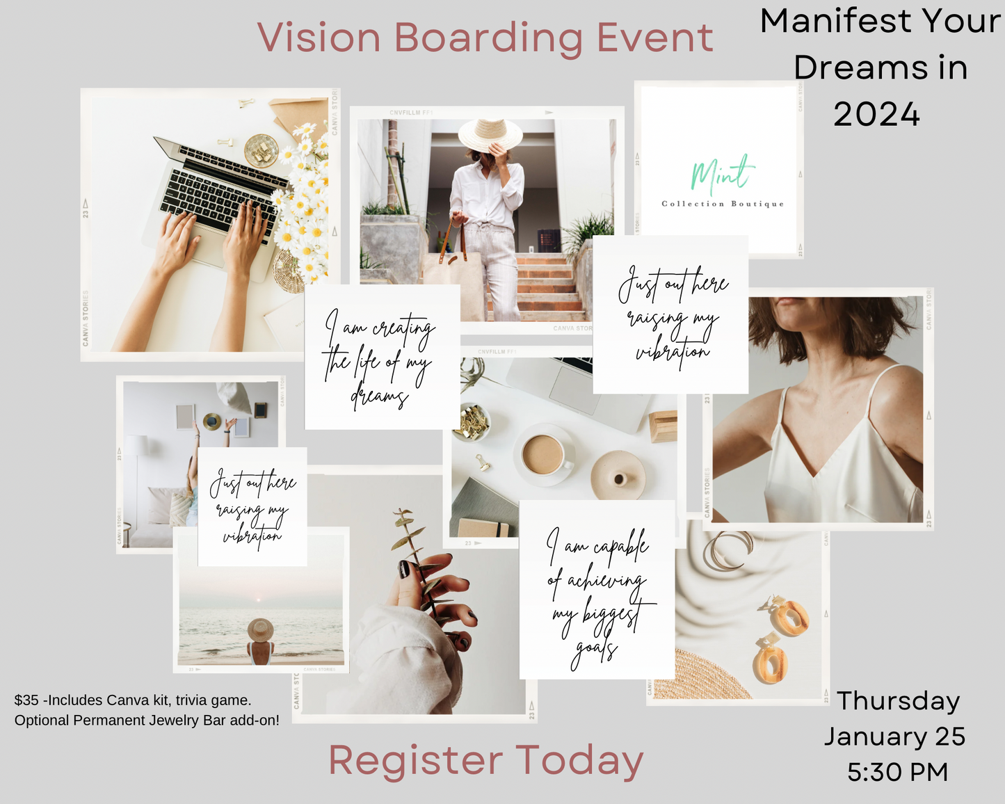2024 Vision Boarding Party &
Goal Setting at THE ASBURY HOTEL