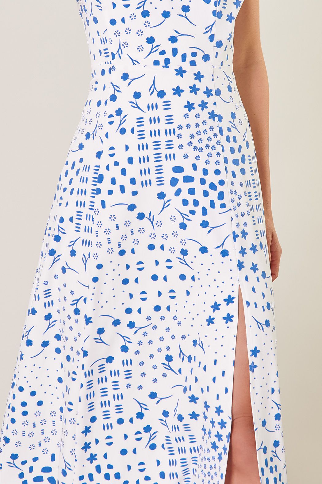 Lana Geometric Parting Ways Midi Dress