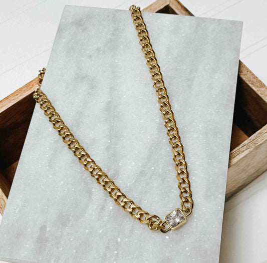 Diamond Chain Necklace*WATERPROOF*