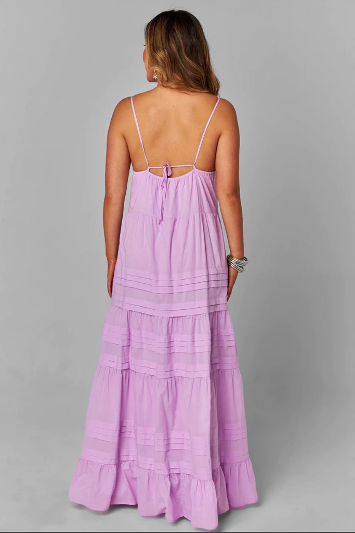 Jaxon Tiered Maxi Dress- Lavender