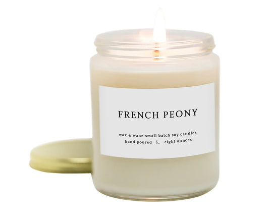 French Peony Modern Soy Candle